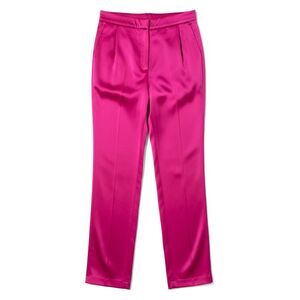 SKIES ARE BLUE Poly Satin Hot Pink Curvy Trousers Pants, NWT! Size 1X